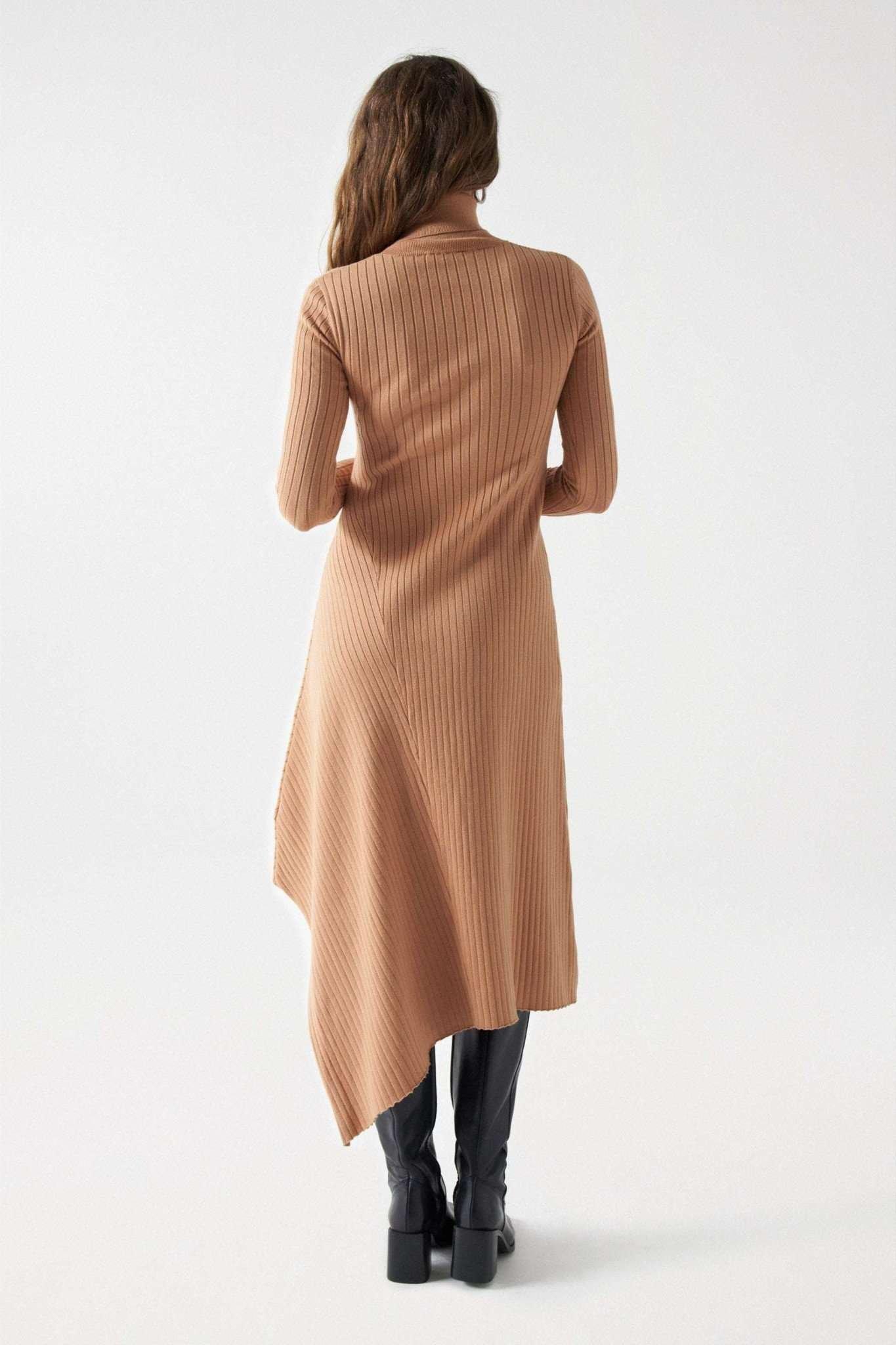 Salsa  Kleider Long Knit Turtleneck Dress 
