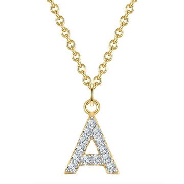 Femme Collier en argent Lettre A