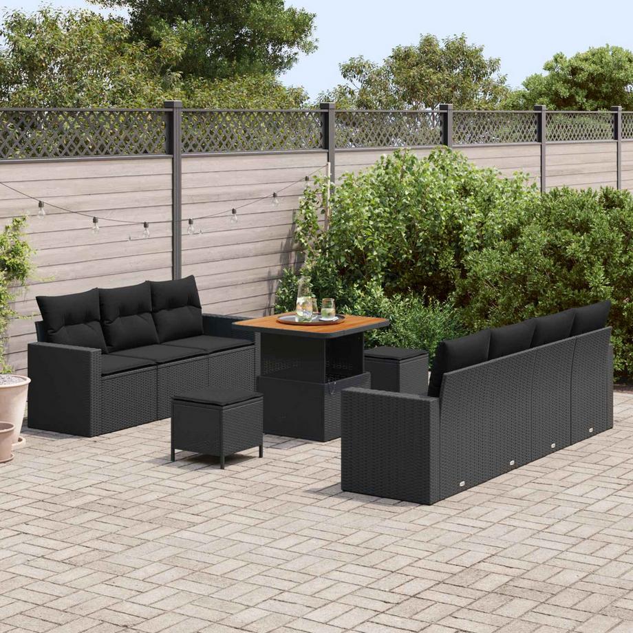 VidaXL Ensemble de canapé de jardin poly rattan  