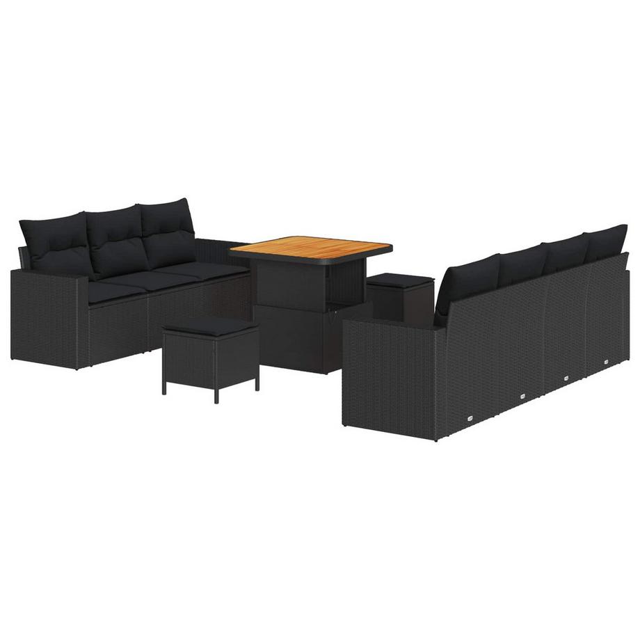 Ensemble de canapé de jardin poly rattan