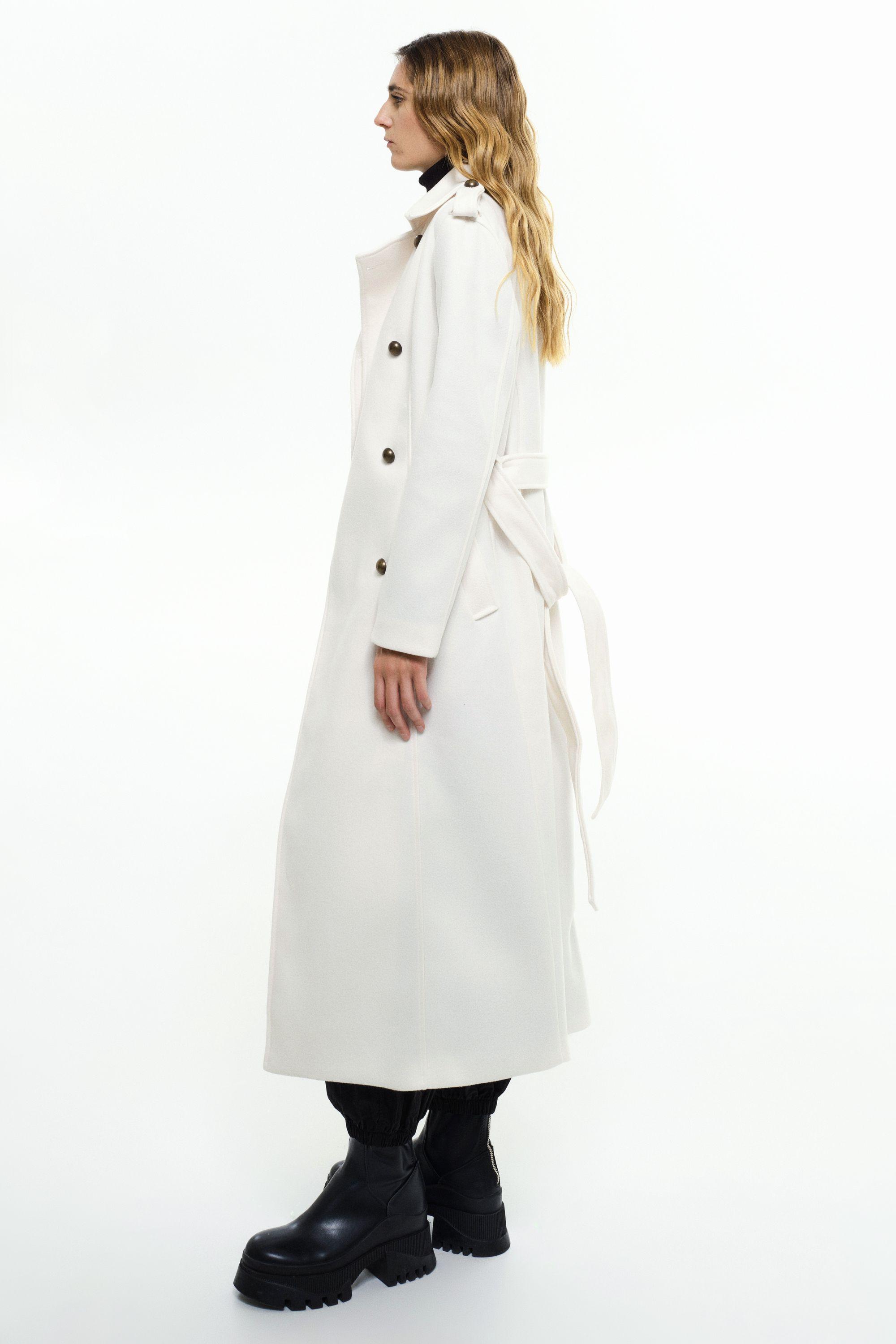 RICANO  Manteau  Simona, trench avec ceinture et épaulettes 