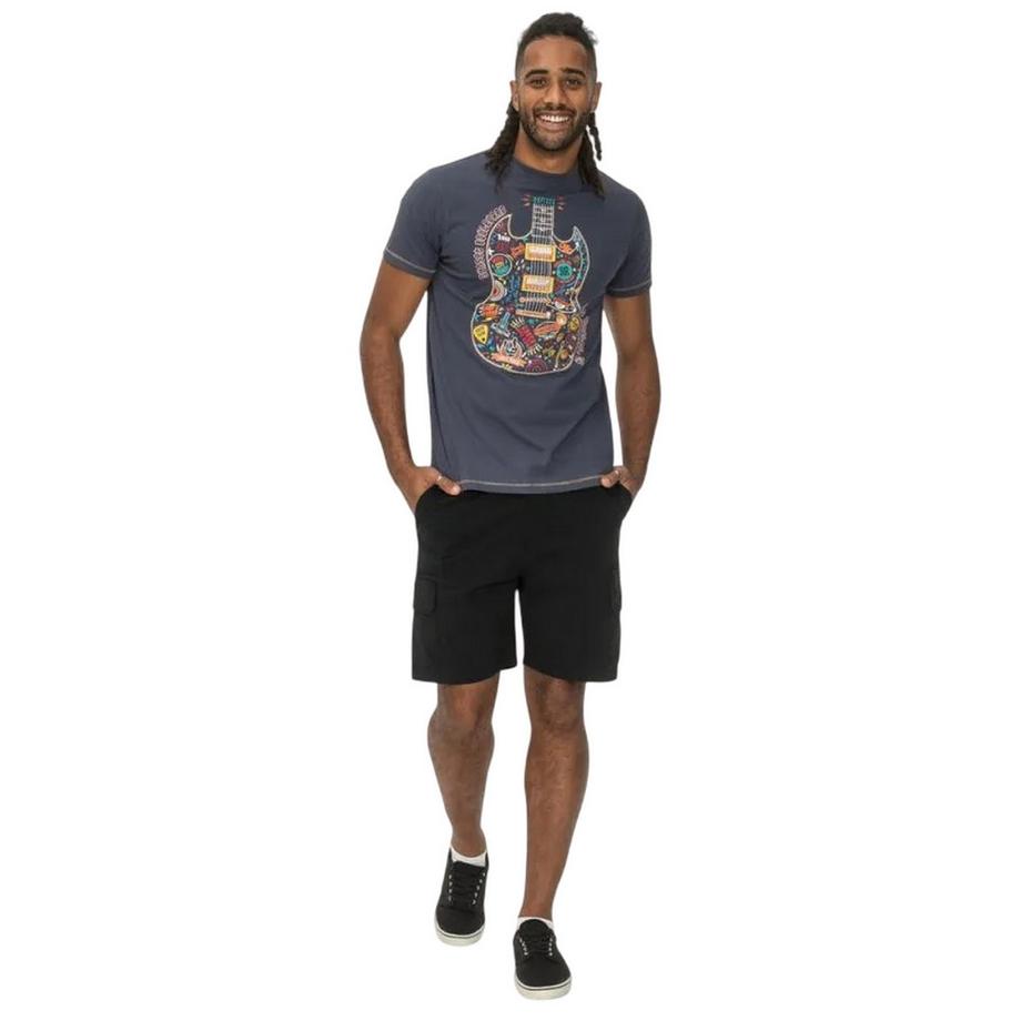 Duke Stockport Gitarren Grafikdruck T-Shirt  