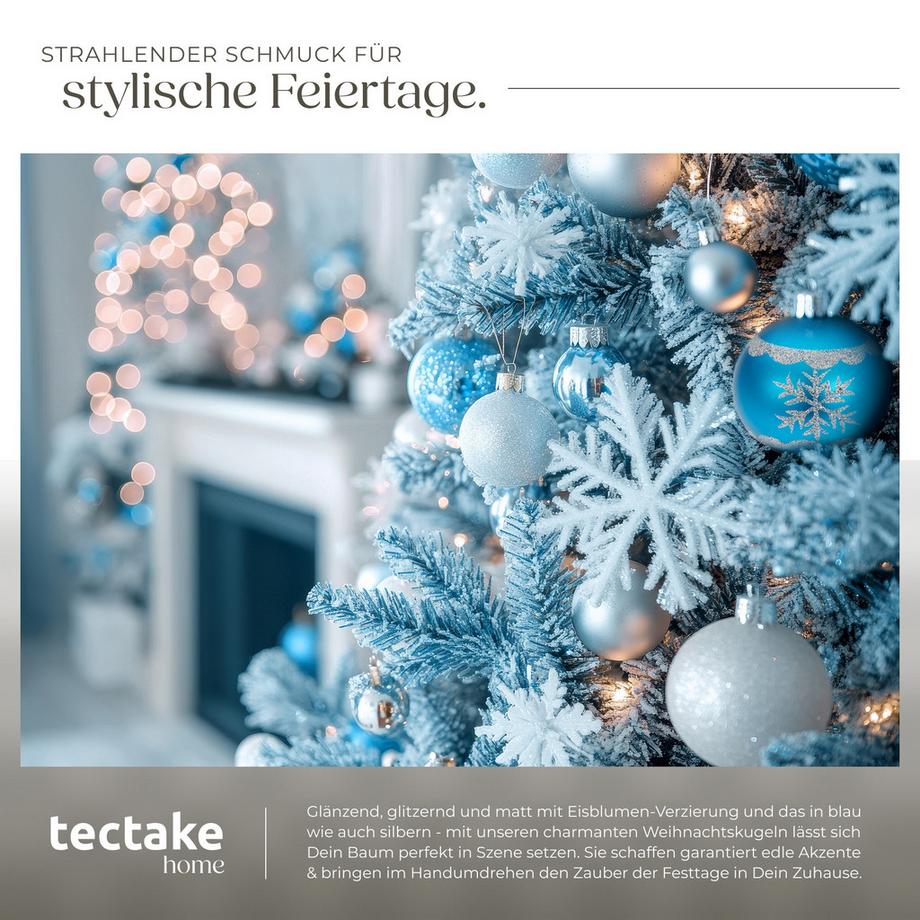 Tectake 64 Christbaumkugeln unzerbrechlich  