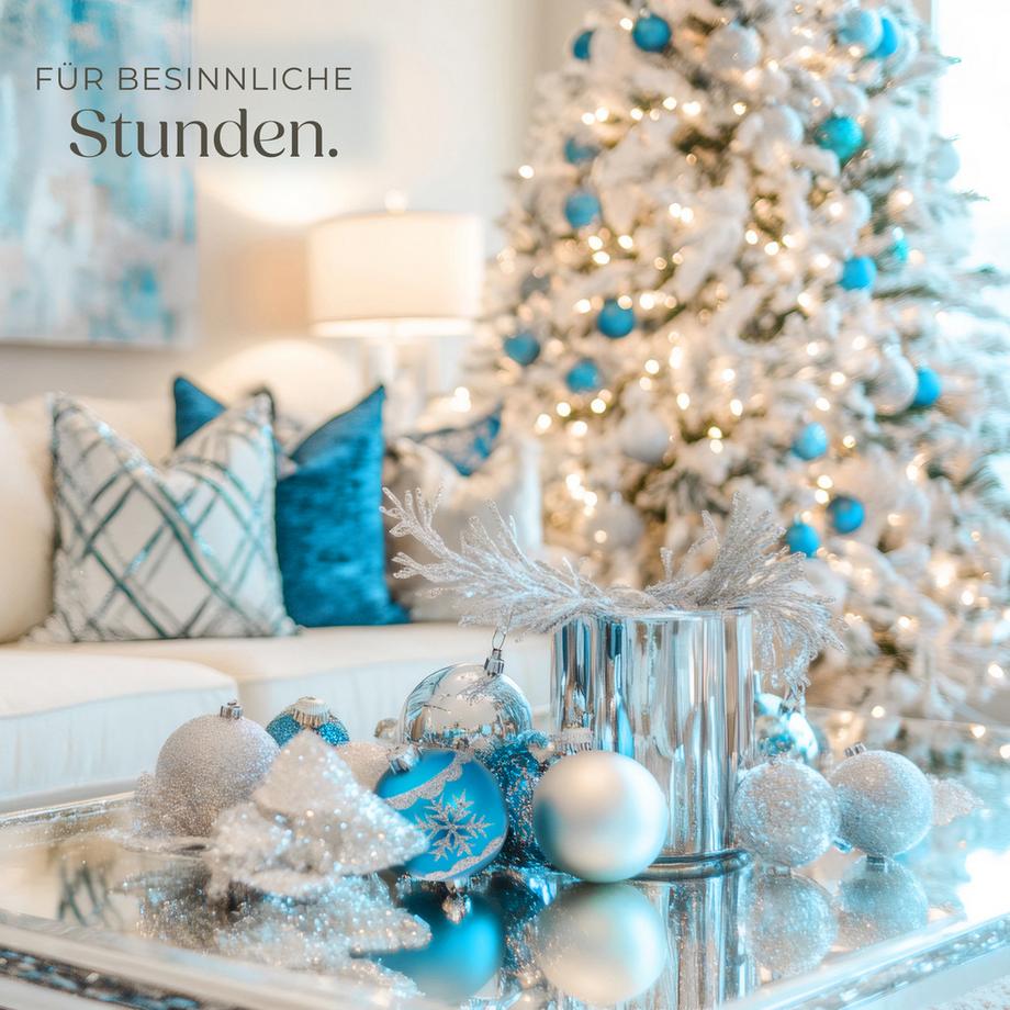 Tectake 64 Christbaumkugeln unzerbrechlich  