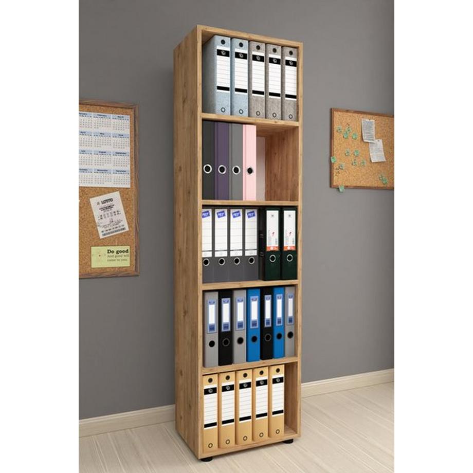 VCM Holz Büro Stand Regal Bücher Ordner Aktenregal Ordnerregal Bücherregal Ulas 5f  