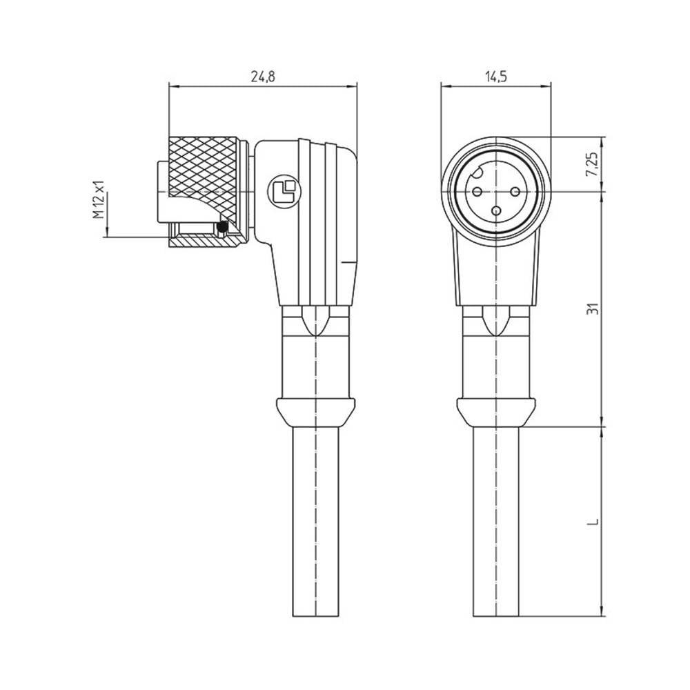 Lutronic  Anschlussleitung M12 Serie 1205 