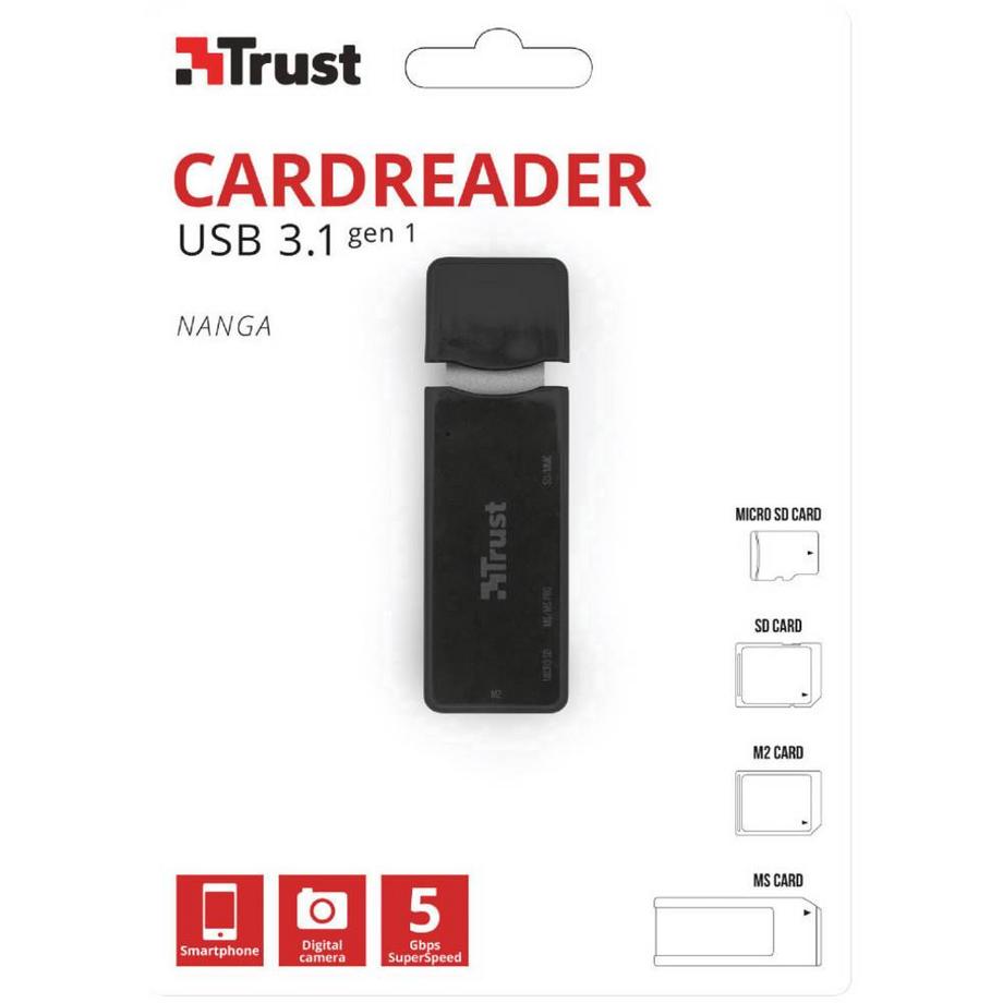 Trust  Lecteur de cartes NANGA USB 3.1 