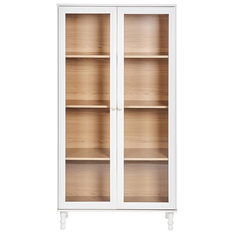 Beliani Vitrine mit Glastüren aus Faserplatte Skandinavisch TINGLEDALE  