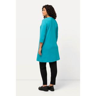 Ulla Popken  Longshirt, Zierbänder, A-Linie, V-Ausschnitt, 3/4-Arm 