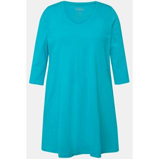 Ulla Popken  Longshirt, Zierbänder, A-Linie, V-Ausschnitt, 3/4-Arm 