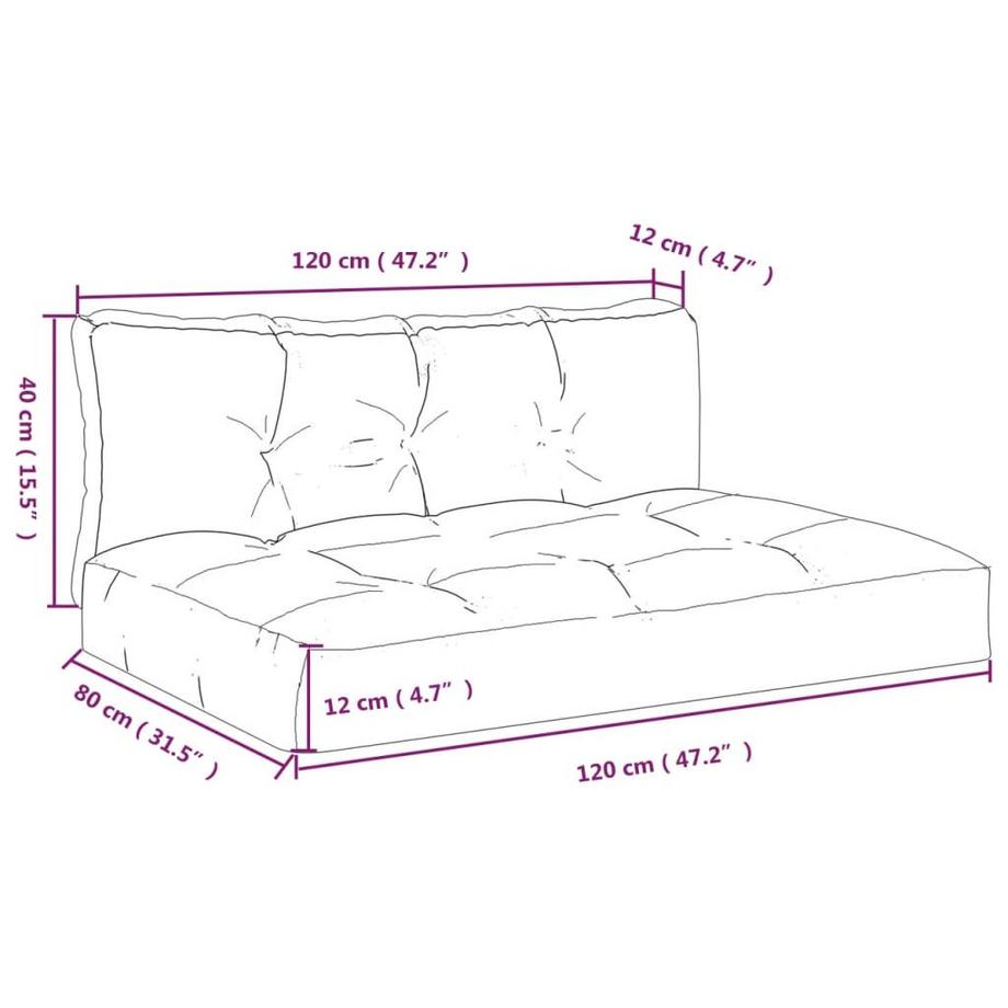 VidaXL Palettenkissen gewebe  