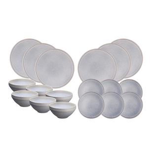 BJÖRN Set stoviglie STONE - 18 pezzi - grigio luna  