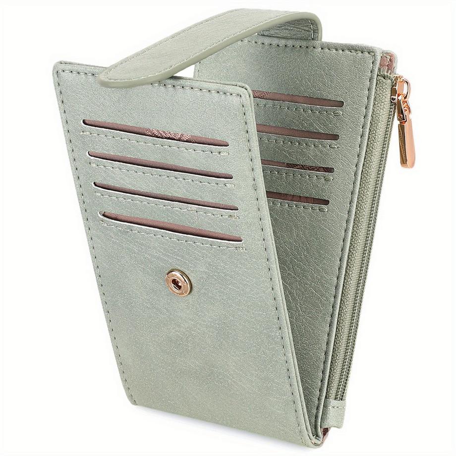 1 Stück. Vintage-Kartenetui, mehrere Kartenfächer, RFID-gesicherte Mini-Geldbörse, Schnallenverschluss, sichere Aufbewahrung für wichtige Karten und Bargeld
