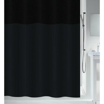 Spirella Rideau de douche Polyester URBANKO  180x200cm Noir