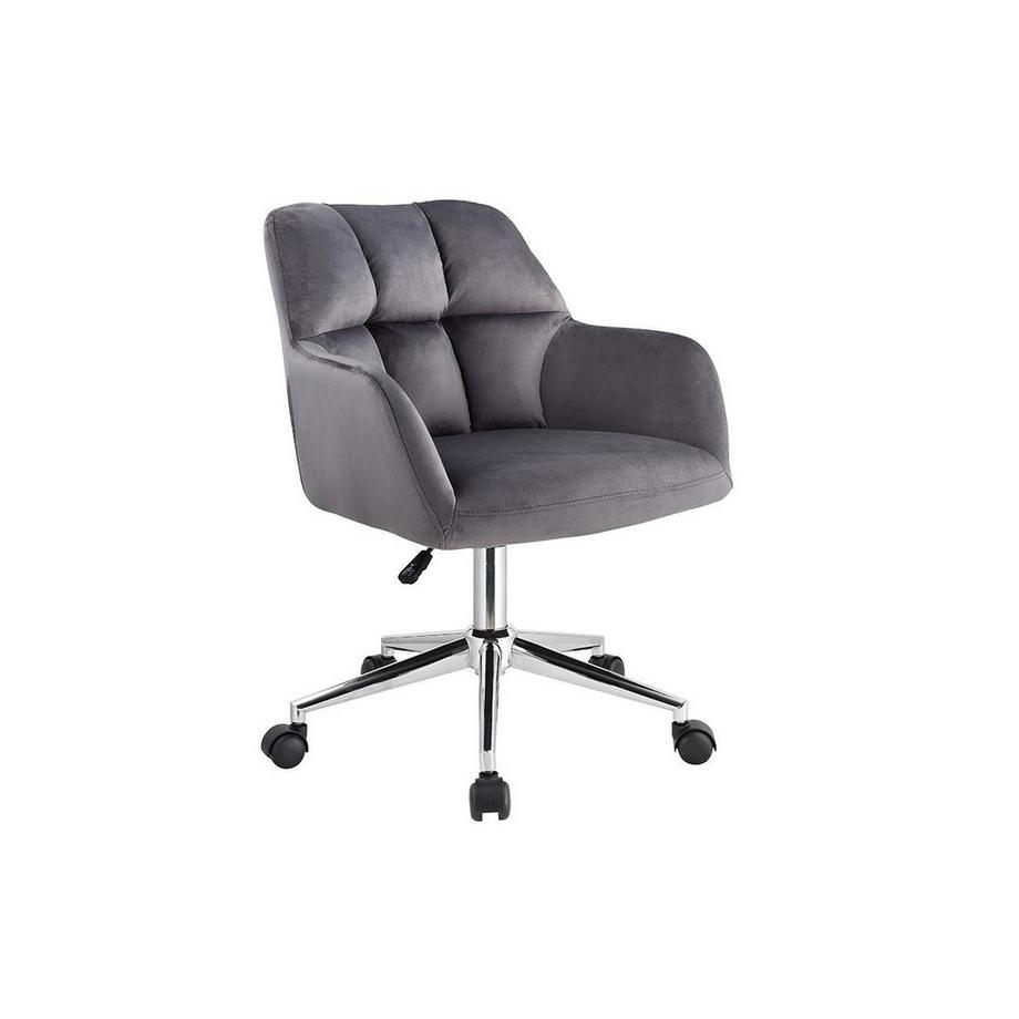 Vente-unique Chaise de bureauVelours Hauteur réglable PEGA  