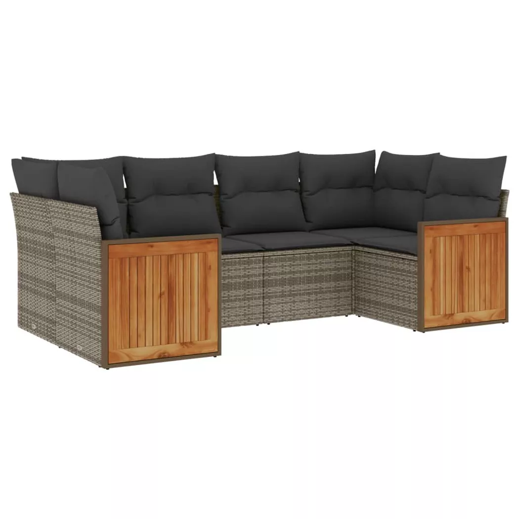 VidaXL - Garten sofagarnitur poly-rattan, One Size, Grau