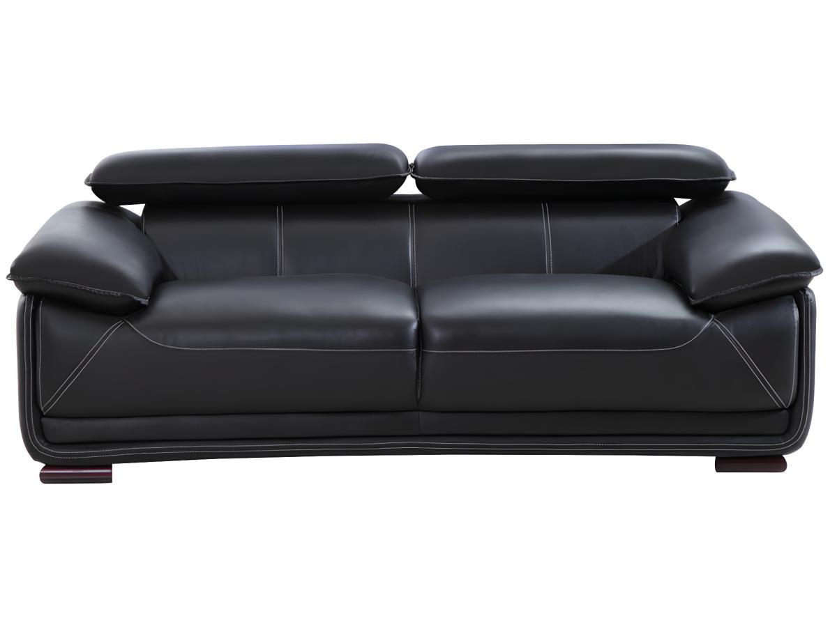 Vente-unique Ledersofa 3Sitzer MACELO  