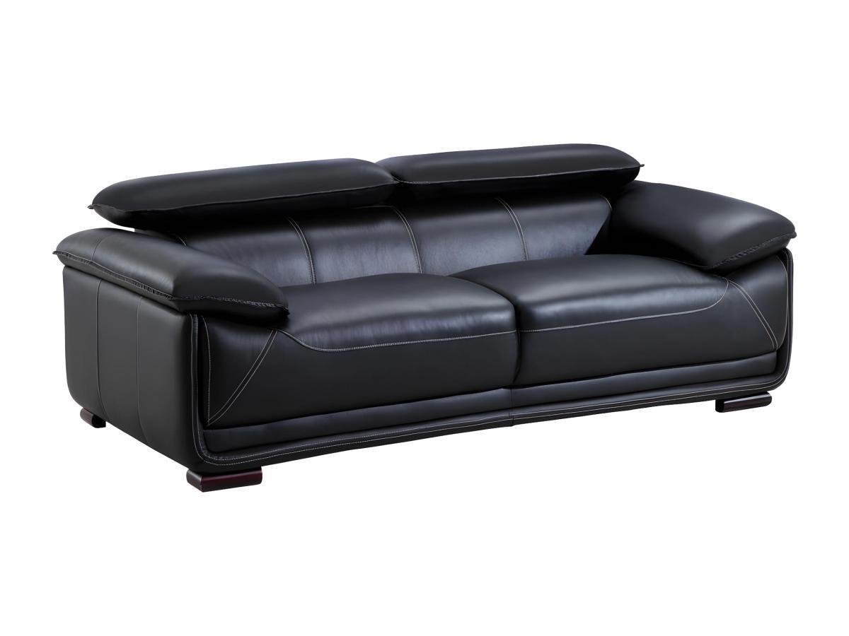 Vente-unique Ledersofa 3Sitzer MACELO  