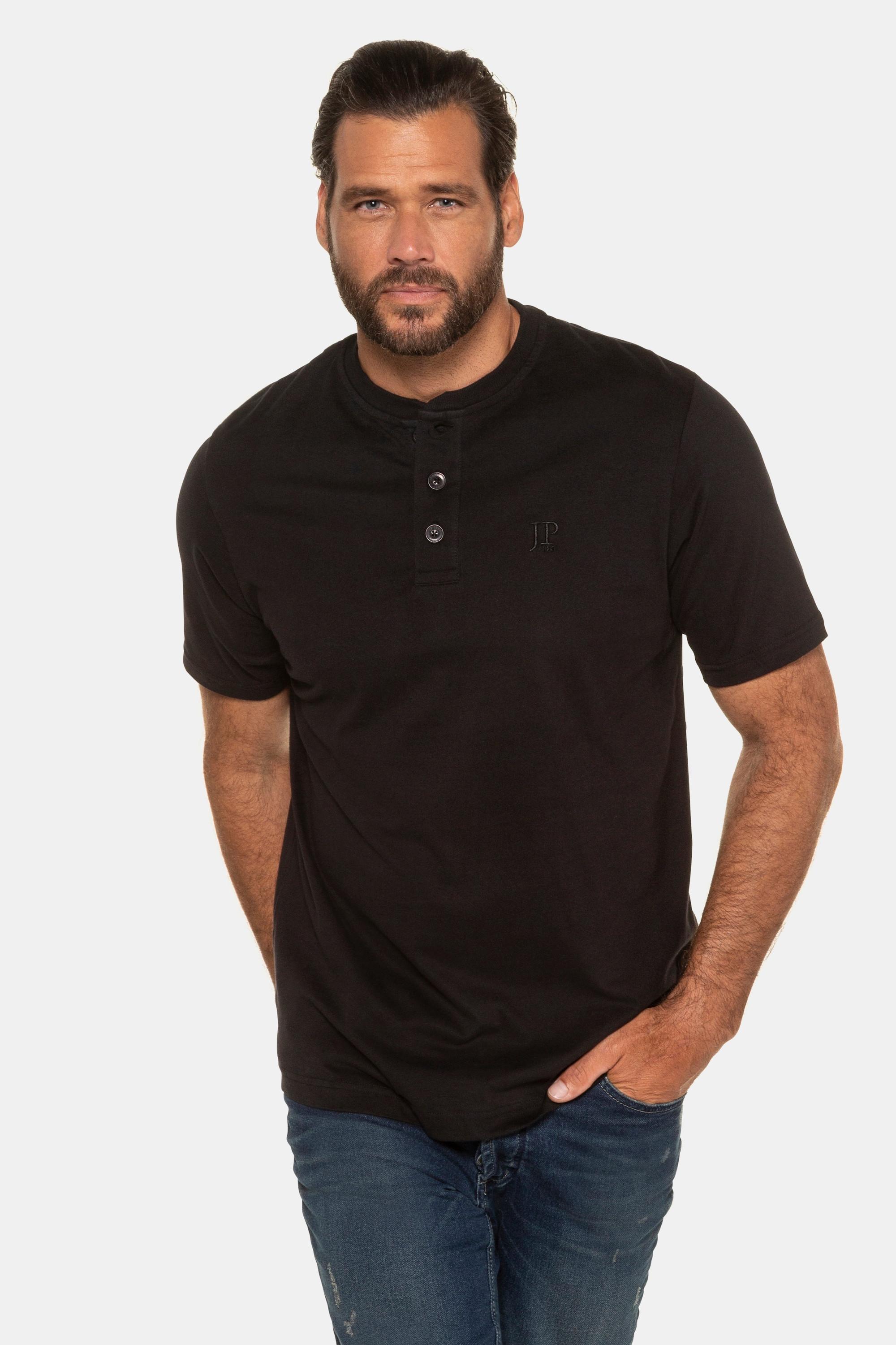 JP1880  Henley collection Basic, col rond et patte de boutonnage, lot de 2 - jusqu’au 8XL 