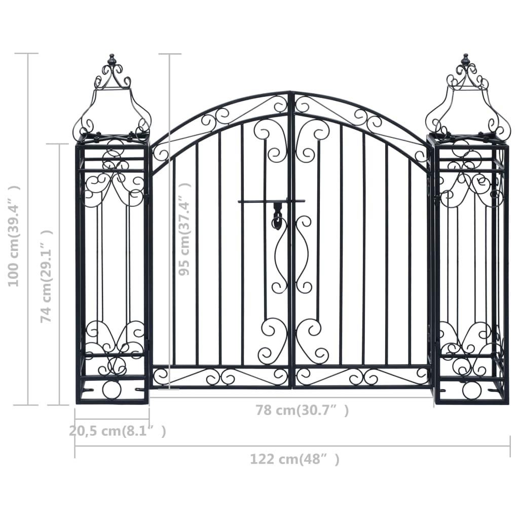 VidaXL  Porte de jardin fer 