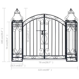 VidaXL  Porte de jardin fer 