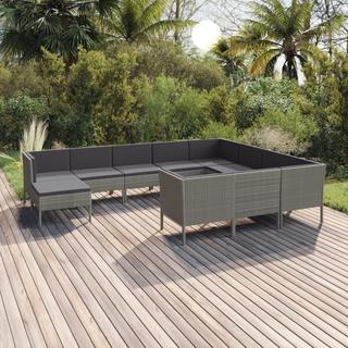 VidaXL Salon de jardin rotin synthétique  