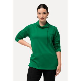 Ulla Popken  Sweatshirt, Modalmix, Stehkragen, Zipper, Langarm 