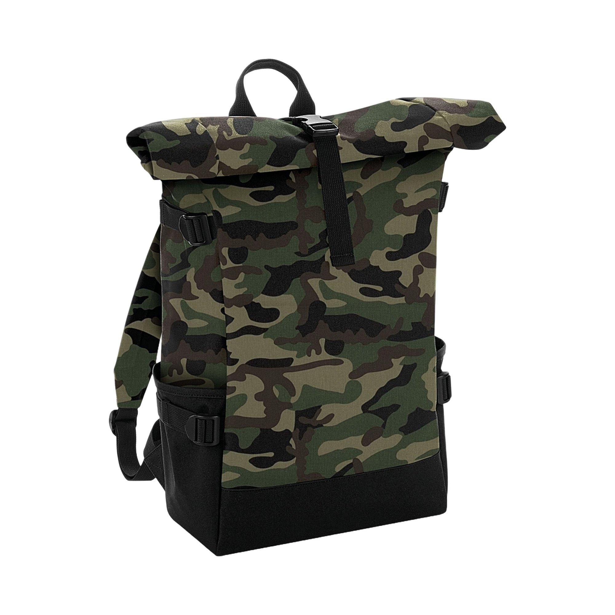 BagBase Unisex Roll Top Backpack - Navy French Navy, 12 Litre Capacity, Padded Laptop Compartment Up To 15.6", Adjustable Straps
