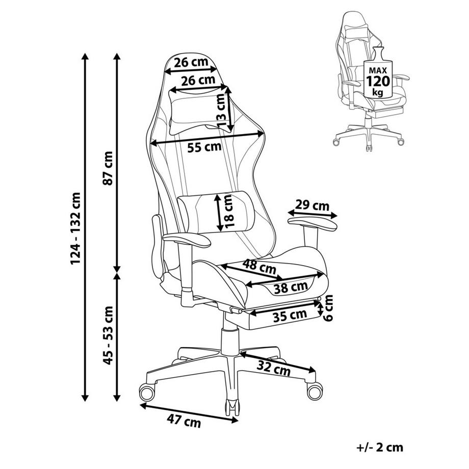 Beliani Gaming Stuhl aus Kunstleder Retro VICTORY  