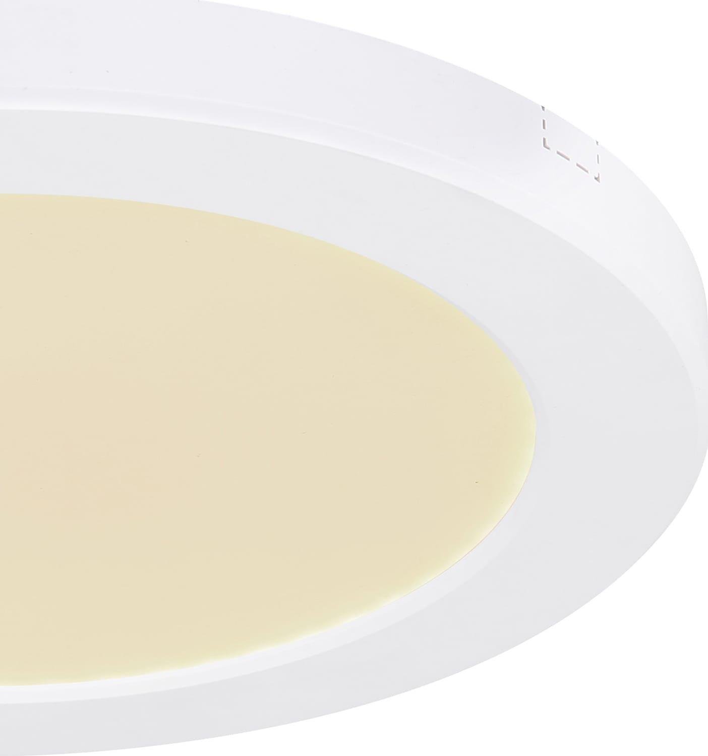 mutoni Plafonnier Lasse plastique blanc LED  