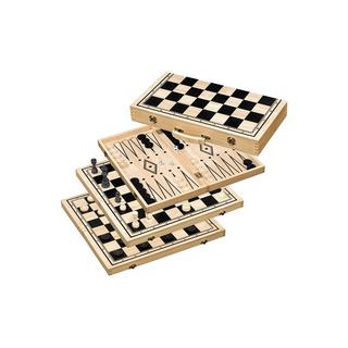 Philos  Spiele Schach-Backgammon-Dame-Set, Feld 50 mm 