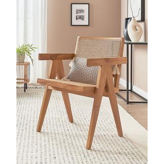 Beliani Chaise de salle à manger en Bois d'acajou Boho WESTBROOK  