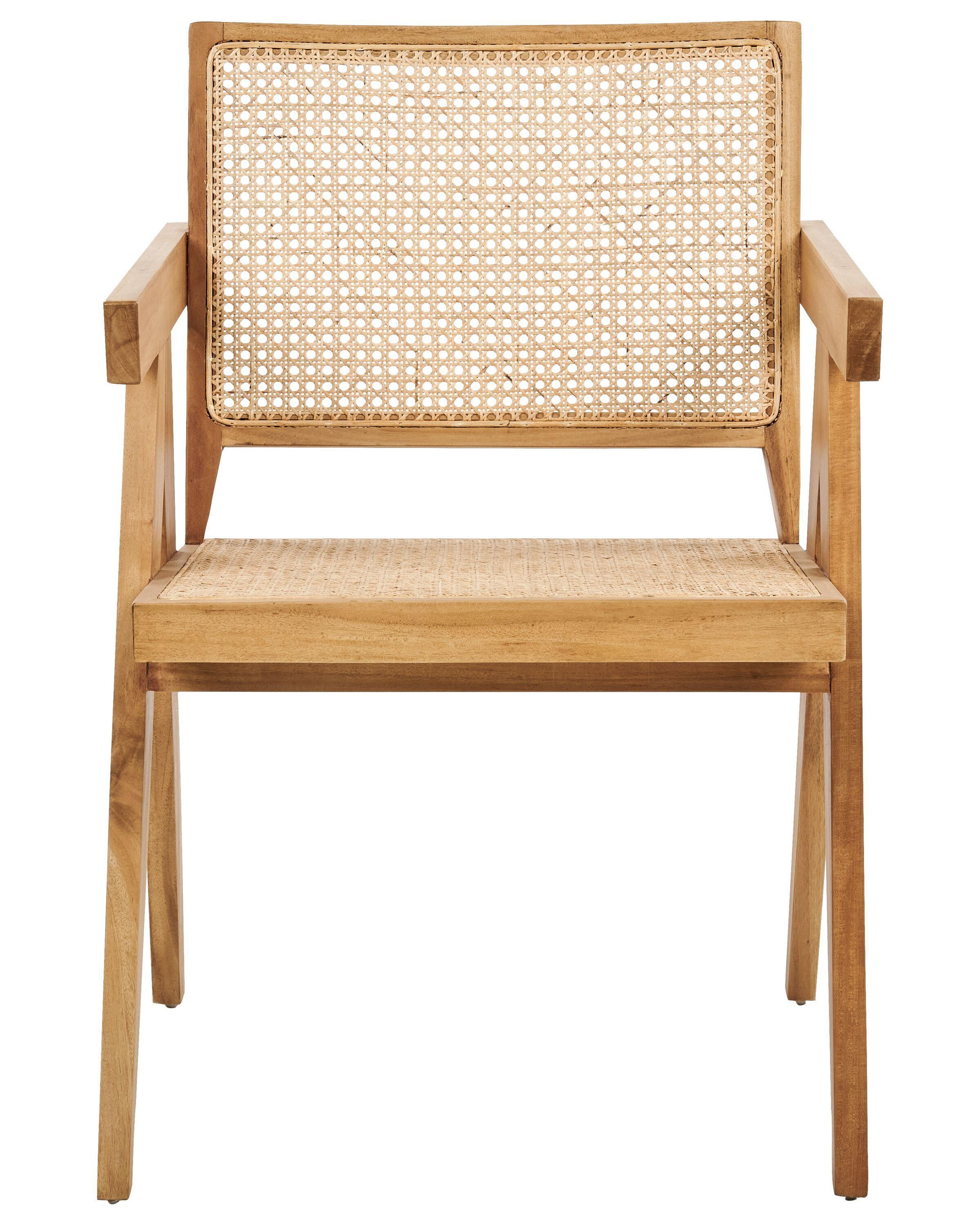 Beliani Chaise de salle à manger en Bois d'acajou Boho WESTBROOK  