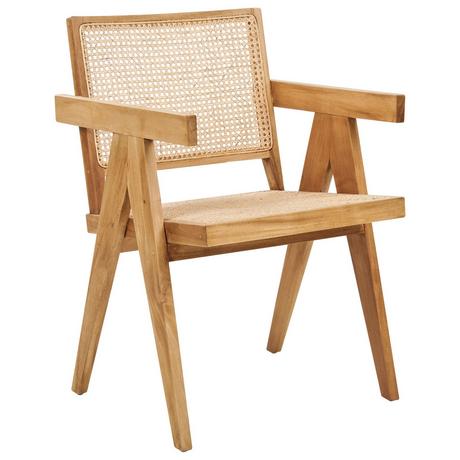 Beliani Chaise de salle à manger en Bois d'acajou Boho WESTBROOK  