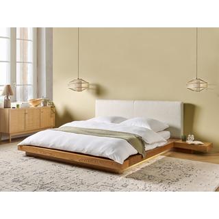 Beliani Bett mit LED aus MDF-Platte Modern ZEN  