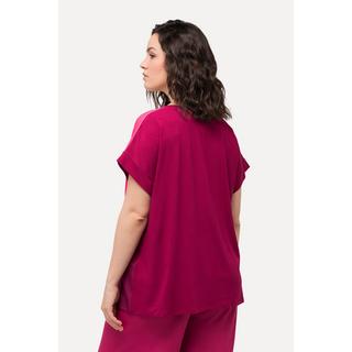 Ulla Popken  Maglia dal taglio oversize con scollo a girocollo e mezze maniche 