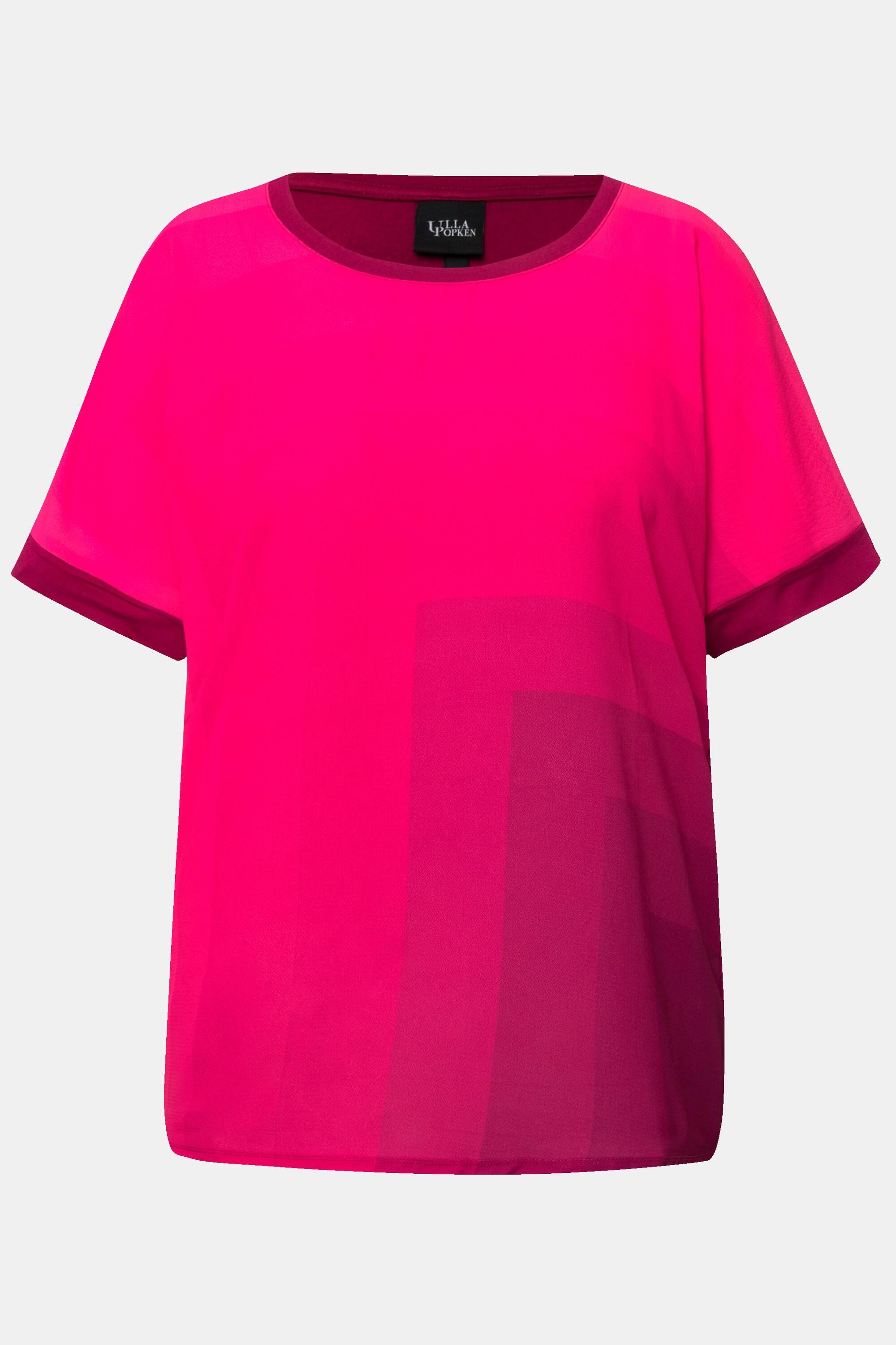 Ulla Popken  Blusenshirt, Oversized, Rundhals, Halbarm 