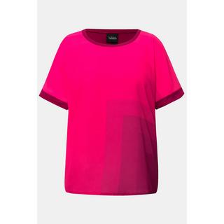 Ulla Popken  Maglia dal taglio oversize con scollo a girocollo e mezze maniche 