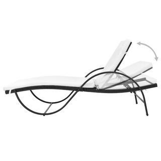 VidaXL Chaise longue rotin synthétique  