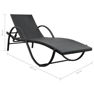 VidaXL Chaise longue rotin synthétique  