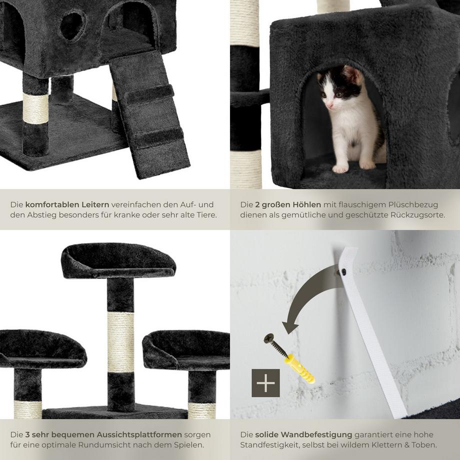 Tectake  Kratzbaum Mogli 170 cm Sisal 