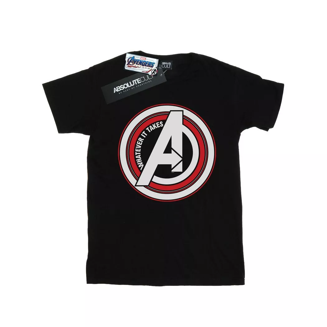 MARVEL - Avengers Endgame Whatever It Takes Symbol TShirt, für Damen, Schwarz, Größe S