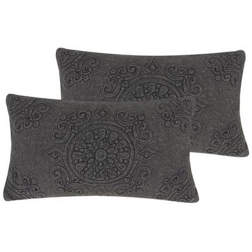 Lot de 2 coussins en Coton Boho VELOOR