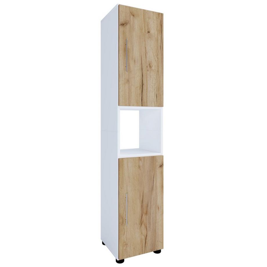 VCM Holz Badmöbel Stand Badregal Badezimmer Badschrank Hochschrank Flandu  