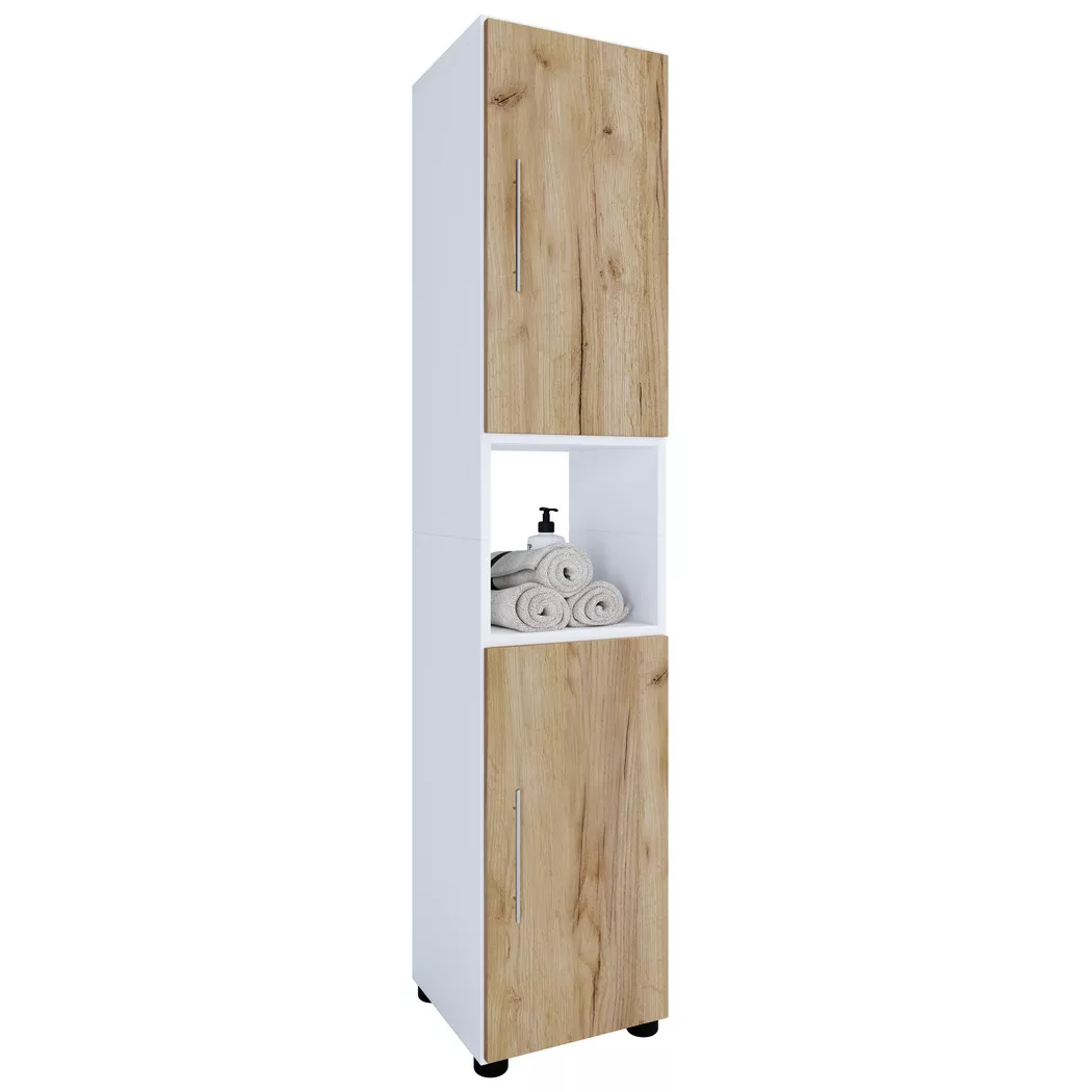 Ebuy24 - Mobilier de badge : grande agression Flandu h. 153 x l. 31 x p. 30 cm Blanc/Hong Eiche