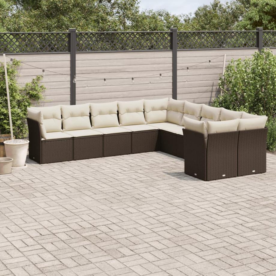 VidaXL set divano da giardino Polirattan  