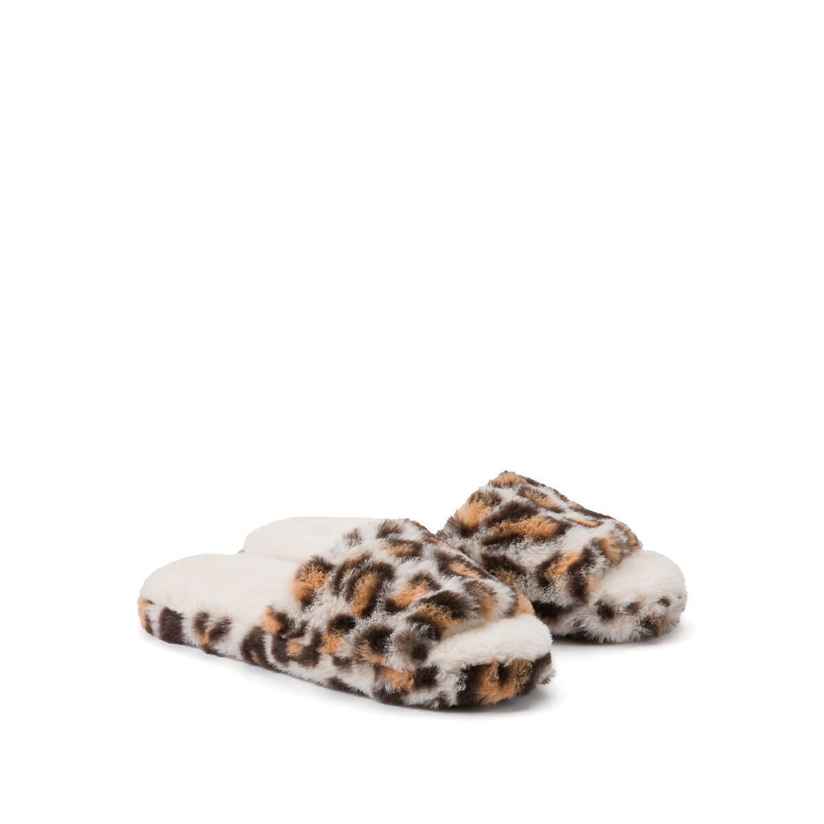 La Redoute Collections  Hausschuhe mit Leopardenmuster 