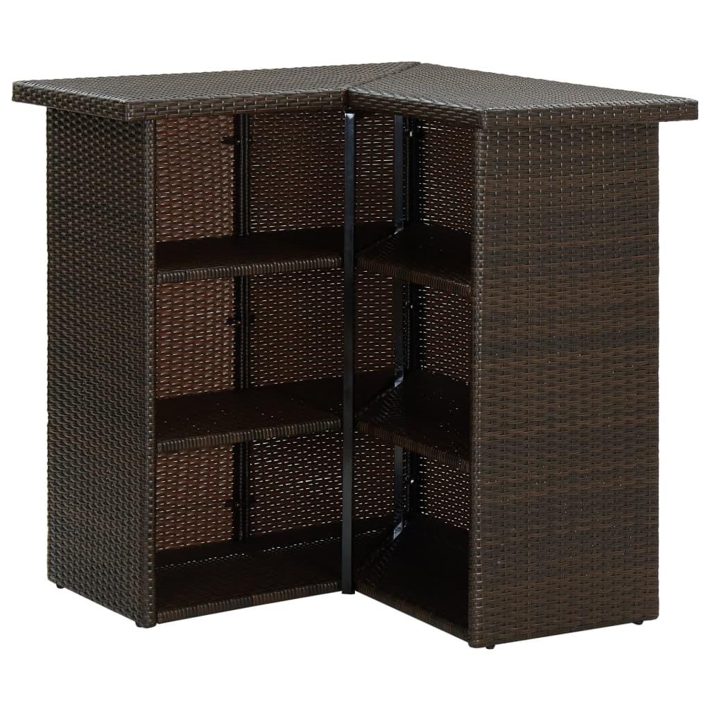 VidaXL Stehtisch poly-rattan  