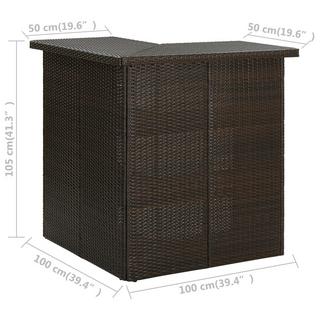 VidaXL Stehtisch poly-rattan  