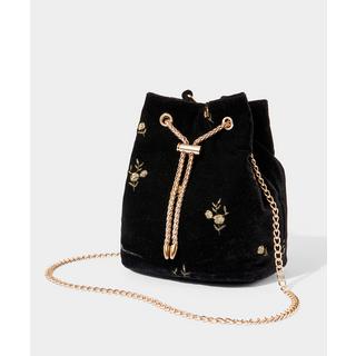 Joe Browns  Samt Bucket Bag mit Rosenstickerei 